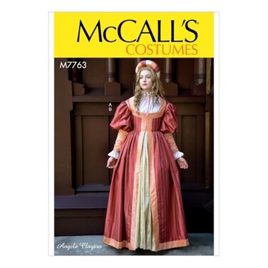 McCall's Patterns McCalls Patterns M7763 E5 Misses Renaissance Dress and Skirt by Angela Clayton Size 1422