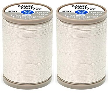 Coats &amp; 2Pack Coats Clark S9508010 Dual Duty XP Heavy Thread 125Yards Each Natural