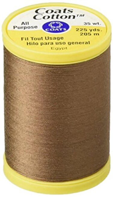 Coats Corrente Coats Thread Zippers S9708360 General Purpose Cotton Thread 225Yard Summer Brown