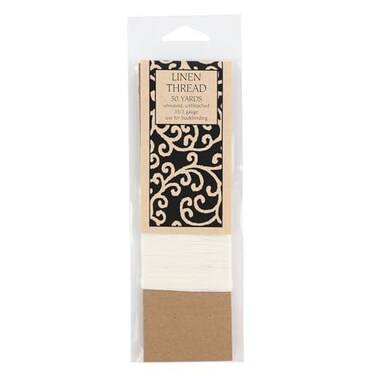 Books By Books by Hand Linen Thread Archival Quality Natural Unbleached and Unwaxed 50 Yards 353 Gauge Ideal for Bookbinding and Sewing Signatures