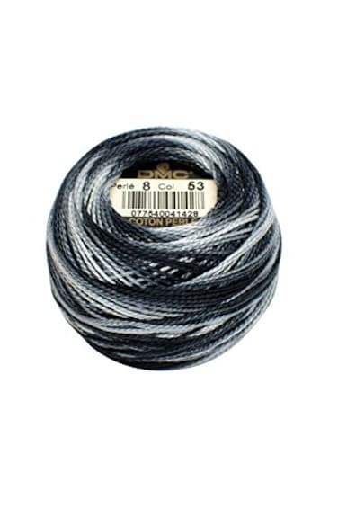 DMC Pearl Cotton Ball Size 8 87yd Variegated Steel Grey