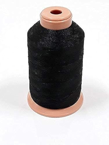 Embro All Purpose Extra Strong Heavy Duty Bonded Black Sewing Thread Great for QuiltingUpholstery Leather Denim Marine Outdoor and Camping Products T7069 210D3PLY 1400 Yards