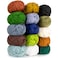 MAQIHAN 15 Pack x 20g Acrylic Yarn Soft Knitting Yarn for Crocheting for Crafts Skeins for Crocheting DIY Bulk for Handicraft Knitting Scarves Ideal Gift for Beginners and Adults