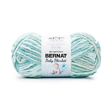 Bernat Baby Blanket 300g Baby Blue Green Yarn 1 Pack of 300g105oz Polyester 11 Super Bulky KnittingCrochet