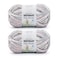 Bernat Baby Blanket Baby Grays Yarn 2 Pack of 300g105oz Polyester 6 Super Bulky 220 Yards KnittingCrochet