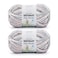 Bernat Baby Blanket Baby Grays Yarn 2 Pack of 300g105oz Polyester 6 Super Bulky 220 Yards KnittingCrochet