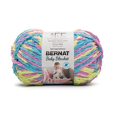 Bernat BABY BLANKET BB Jelly Beans Yarn 1 Pack of 105oz300g Polyester 6 Super Bulky 220 Yards KnittingCrochet