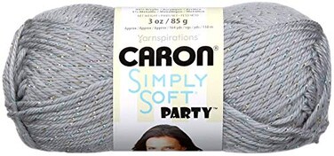 Caron Simply Soft Party Yarn 3Pack Silver Sparkle H97PAR8