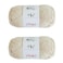 Lerchiyar Cotton Bamboo and Linen Blended Yarn DK Light Worsted Weight 2 Packages of 100g352oz Per Skein 50g120yards 02 Apricot White