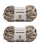Crafted by Crafted By Catherine Luxe Velvet Multi Yarn 2 Pack 300 g 105 oz 98 Yards Each Skein Khaki Multi Gauge 6 Super Bulky