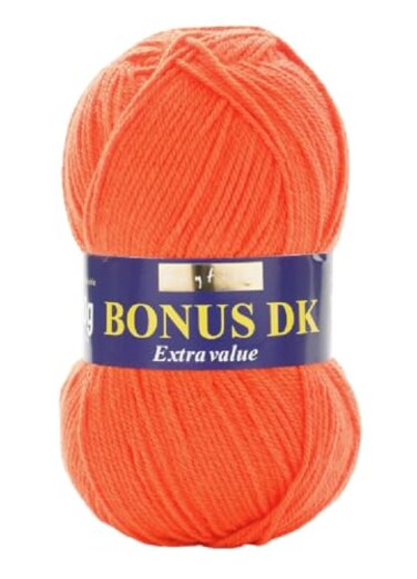 Sirdar Hayfield Bonus DK Bright Orange 981 100g