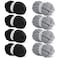 HOMBYS Chunky Chenille Yarn for Crocheting Super Bulky Jumbo Yarn for Hand Knitting 34 Thick Soft Plush Yarn for Blankets 8 Skein Pack 27 yds 8 oz Each Multi Assorted Black Grey
