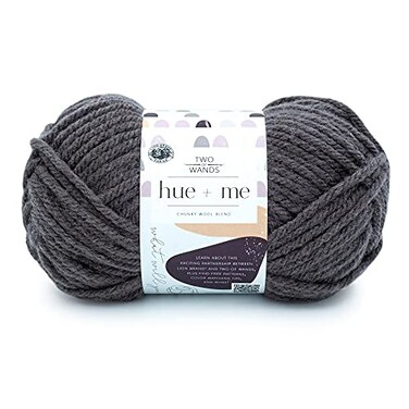 Lion Brand Yarn Hue Me Chunky Yarn for Crocheting Knitting and Crafts Shadow 1 Pack