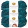 Lion Brand Yarn WoolEase Thick and Quick Yarn Soft and Bulky Yarn for Knitting Crocheting and Crafting 3 Pack Deep Lagoon