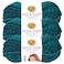 Lion Brand Yarn WoolEase Thick and Quick Yarn Soft and Bulky Yarn for Knitting Crocheting and Crafting 3 Pack Deep Lagoon