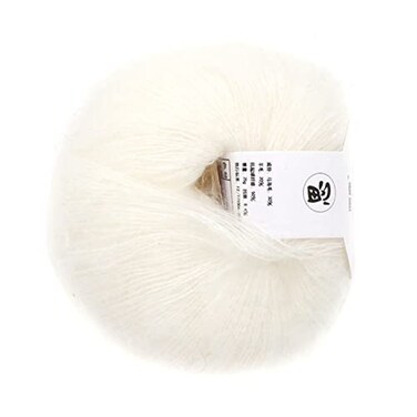 Hilitand Popular Soft Mohair Knitting Angora Wool Yarn for DIY Knitting with a CrochetWhite
