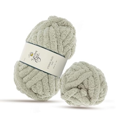 Hobby Lobby SAGE Jumbo Yarn for Crocheting Knitting Soft Yarn Skein 28 Yards of 100 Polyester Yarn for Crocheting Blankets Hats More DIY Handcrafting Accessories