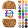 JOYTAG Velvet Chenille Yarn for Crocheting Knitting Soft Thick Bulky Khaki Brown Velvet Yarn 100g