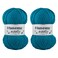 buvemu Wooly Soft Fluffy Bulky Weight 5 Wool Blended Fast Knitting Crocheting Yarn 25 Wool 75 Acrylic 100 Gram 353 Ounces 109 Yards 100 Meters Turquoise 2 Skeins
