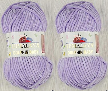 Himalaya Yarn Dolphin Baby 2 Skeins 264 Yards 2x100gram Super Bulky Polyester Baby Blanket Yarn