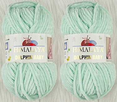Himalaya Yarn Dolphin Baby 2 Skeins 264 Yards 2x100gram Super Bulky Baby Blanket Yarn 80307
