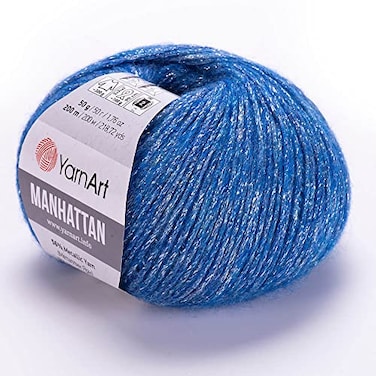 YarnArt YARNART Manhattan Glittery Knitting Yarn Sparkle and Shiny Metallic Wool Acrylic Fantasy Yarn 176 Oz 21872 Yds 907