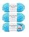 Bella's Crafts Premier Yarns Parfait Chunky Chenille Yarn 35 Oz 6 Super Bulky Weight 3 Pack Bundle with Bellas Stitch Place Holders Azure