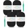 Katech 400g Black T Shirt Yarn 130 Yards Chunky Thick Fabric for Crocheting Baskets Hand Bag Decor Easy to Crochet Polyester Yarn for Beginner Knitting Gifts