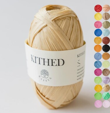 KITHED Raffia Yarn Soft Raffia Yarn for Crochet328ftSmooth Raffia for Hand Knitting Summer Hats and Bags 12 Buckwheat