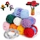 Caydo Aluminum Craft Wire and Acrylic Yarn Skeins Kit iCord Knitting Kits for Beginner for DIY Handicraft Making 8x25g Yarn 2 Roll 5M x 3 mm Wire