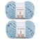 Crafted by Crafted By Catherine Chunky Chenille Yarn 2 Pack 8 oz 227 g 317 Yards Each Skein Slate Blue Gauge 7 Jumbo