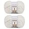 Crafted by Crafted By Catherine Chunky Chenille Yarn 2 Pack 8 oz 227 g 317 Yards Each Skein Ivory Gauge 7 Jumbo