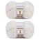 Crafted by Crafted By Catherine Chunky Chenille Yarn 2 Pack 8 oz 227 g 317 Yards Each Skein Ivory Gauge 7 Jumbo