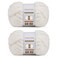 Crafted by Crafted By Catherine Chunky Chenille Yarn 2 Pack 8 oz 227 g 317 Yards Each Skein Ivory Gauge 7 Jumbo