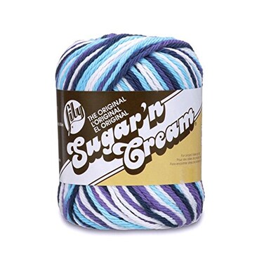 Lily Sugar N Cream The Original Ombre Yarn 2oz Gauge 4 Medium 100 Cotton Moondance Machine Wash Dry