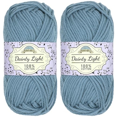 BambooMN JubileeYarn Dainty Light Yarn 100gSkein Worsted Cotton Little Boy Blush 2 Skeins