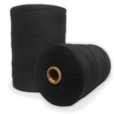 Paper Farm Durable Loom Warp Thread Black One Spool 84 Warp Yarn 800 Yards Perfect for Weaving Carpet Tapestry Rug Blanket or Pattern Warping Thread for Any Loom
