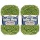 BambooMN JubileeYarn Baby Bear Yarn 100gSkein Chunky Polyester Faux Fur Lime Green 2 Skeins
