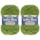 BambooMN JubileeYarn Baby Bear Yarn 100gSkein Chunky Polyester Faux Fur Lime Green 2 Skeins