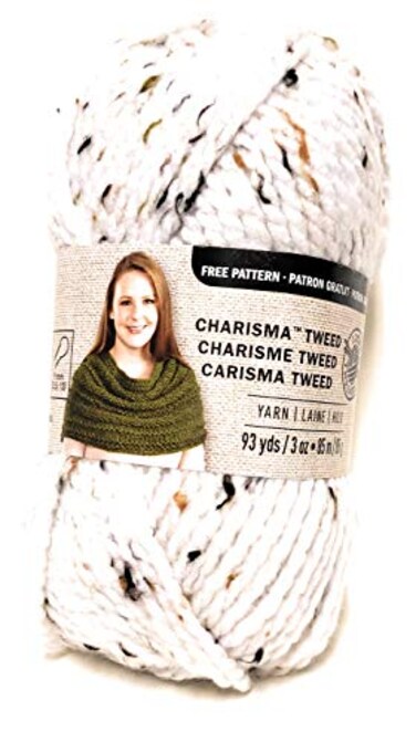 Loops & Loops Threads Charisma Tweed Yarn 1 Ball White 3 oz