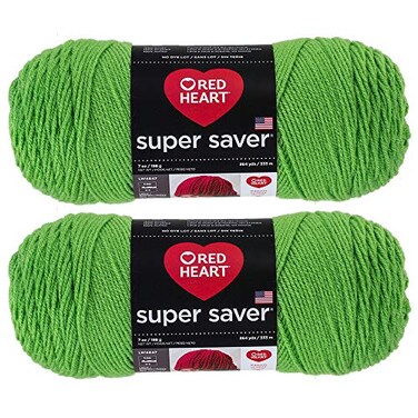 Red Heart Bulk Buy Super Saver 2pack Spring Green 7 oz each skein