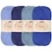 BambooMN JubileeYarn Baby Soft Bamboo Cotton Yarn 50gSkein Shades of Blue 4 Skeins