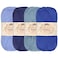 BambooMN JubileeYarn Baby Soft Bamboo Cotton Yarn 50gSkein Shades of Blue 4 Skeins