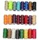 Goiio 24 Colors Waxed Thread Leather SewingHand Stitching Thread for Hand Sewing Leather and Bookbinding 13Yards Per Color