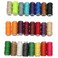 Goiio 24 Colors Waxed Thread Leather SewingHand Stitching Thread for Hand Sewing Leather and Bookbinding 13Yards Per Color
