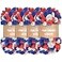 BambooMN JubileeYarn Fun Finger Loops Yarn 100gSkein Jumbo Polyester Team Spirit Red White Blue 4 Skeins