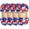 BambooMN JubileeYarn Fun Finger Loops Yarn 100gSkein Jumbo Polyester Team Spirit Red White Blue 4 Skeins