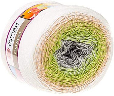 YarnArt Yarn Art Flowers 55 Cotton 45 Acrylic 250gr 1094yds Multicolor Rainbow Crochet Spring Summer 2 Sport Yarn 274