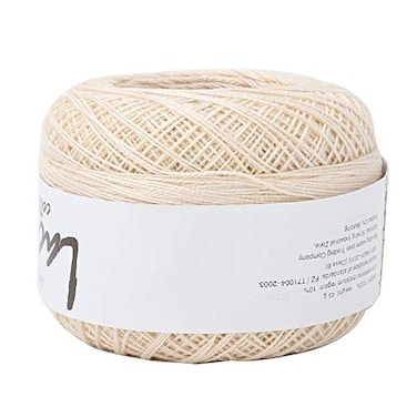 Oumefar Popular Summer Silk Light Thin Line Lace Cotton Yarn Crochet Thread Lace Yarn for Knitting Embroidery with a CrochetBeige Yarn for Crocheting Skin Tone