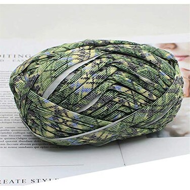 Eqarp 1 PCS Colorful TShirt Yarn Knitting Yarn Fabric Crochet Cloth for DIY Knitted Fabric Art 63 Malachite Green